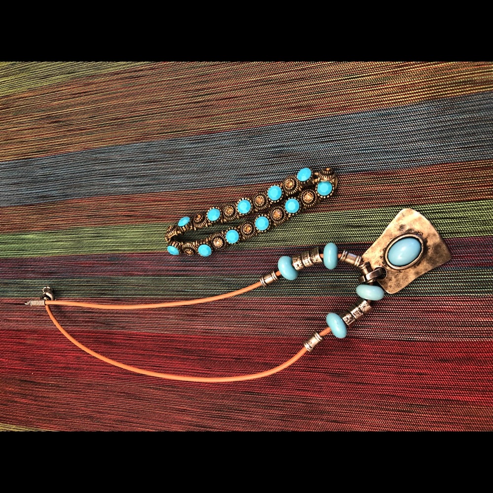 🦋Teal & metal jewelry🦋